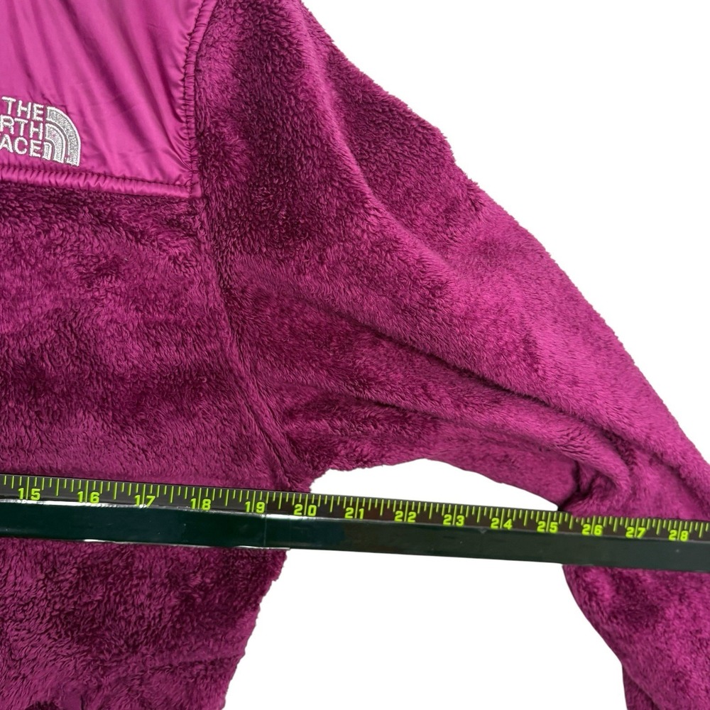 The North Face Womens Fleece Denali Jacket Medium Purple Magenta Zip Up Hood - Picture 7 of 13
